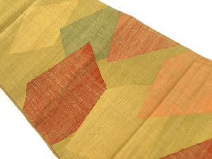アンティーク　色紙模様織出し紬袋帯（材料）